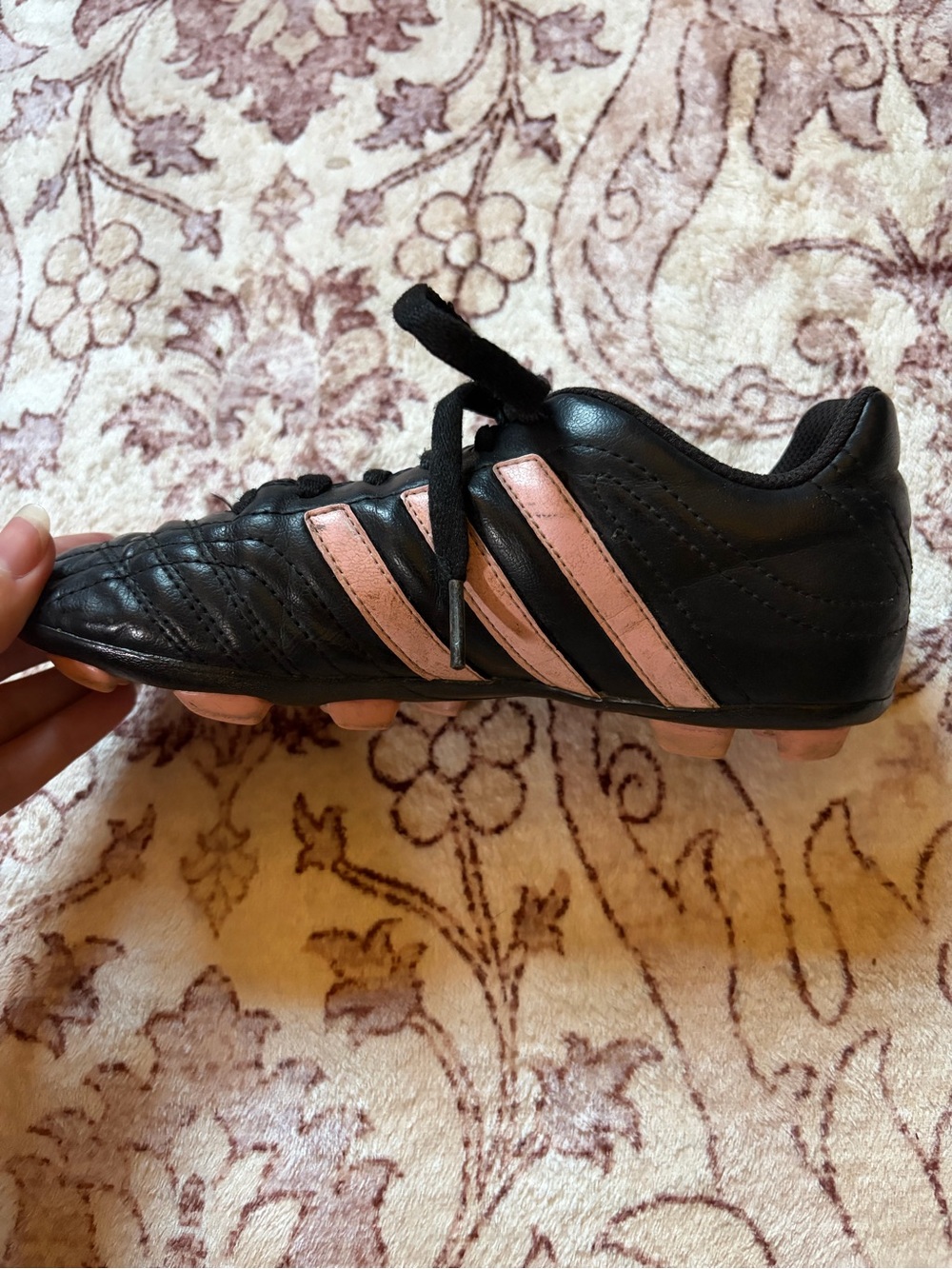 Adidas Black Pink Leather Soccer Cleats